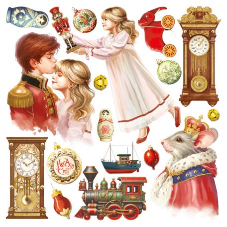 Ciao Bella The Nutcracker Vellum kivágóív készlet 6" (15 cm) Vellum Fussy Cut (6 ív)