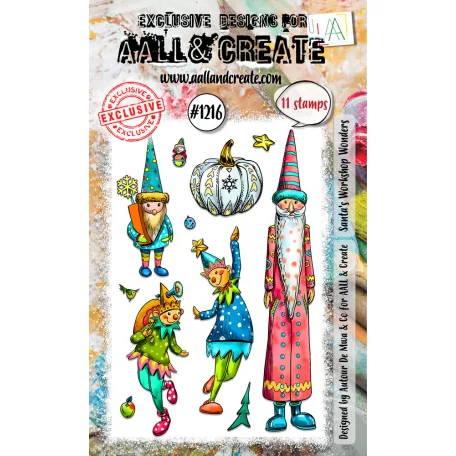 AALL & CREATE Szilikonbélyegző A6 - Santa's Workshop Wonder - Stamp Set (1 db)