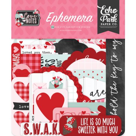 Echo Park Love Notes Kivágatok Ephemera (1 csomag)