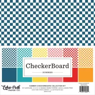   Echo Park Summer Checkerboard Scrapbook papírkészlet 12" (30 cm) Collection Kit (1 csomag)
