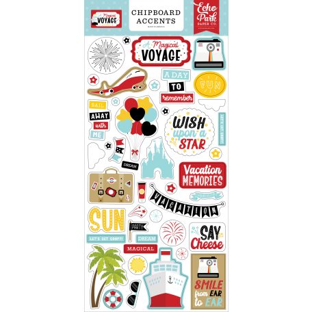 Echo Park A Magical Voyage Chipboard 6"X12" Chipboard Accents (1 ív)