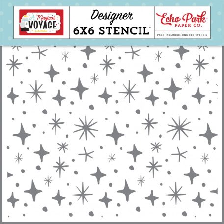Echo Park A Magical Voyage Sparkly Stencil 6" (15 cm) Designer Stencil (1 db)