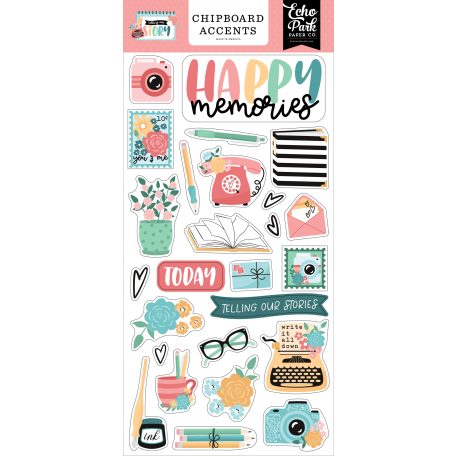 Echo Park Telling Our Story Chipboard 6"X12" Chipboard Accents (1 ív)