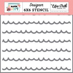   Echo Park Telling Our Story Story Of Us Scallops Stencil 6" (15 cm) Designer Stencil (1 db)