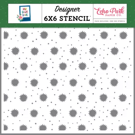 Echo Park My Best Life Sparkle And Shine Stencil 6" (15 cm) Designer Stencil (1 db)
