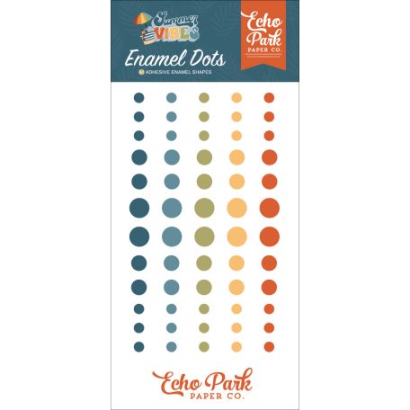 Echo Park Summer Vibes Díszítőelem Enamel Dots (1 csomag)