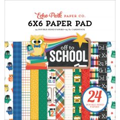   Echo Park Off To School Scrapbook papírkészlet 6" (15 cm) Paper Pack (24 lap)