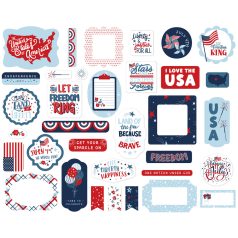   Echo Park Stars And Stripes Forever Kivágatok Ephemera (1 csomag)