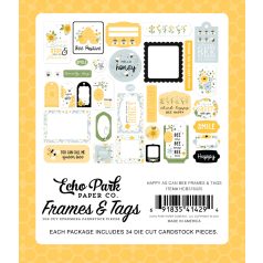   Echo Park Happy As Can Bee Kivágatok Frames & Tags (1 csomag)