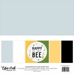   Echo Park Happy As Can Bee Papírkészlet 12" (30 cm) Coordinating Solids Paper Pack (6 lap)