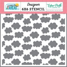   Echo Park Sunny Days Ahead Chasing Clouds Stencil 6" (15 cm) Designer Stencil (1 db)