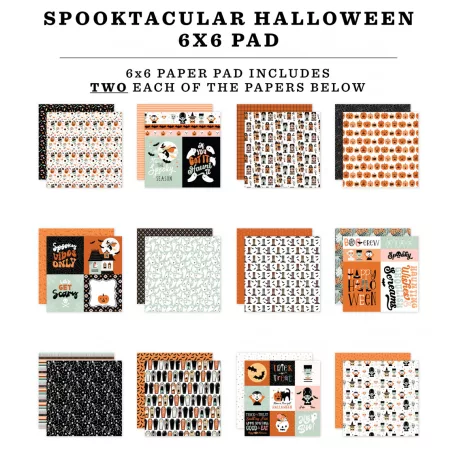 Echo Park Spooktacular Halloween Scrapbook papírkészlet 6" (15 cm) Paper Pack (24 lap)