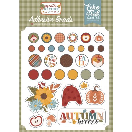 Echo Park Sweater Weather Díszítőelem Adhesive Brads (1 csomag)