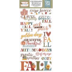   Echo Park Sweater Weather Chipboard 6"X12" Chipboard Phrases (1 ív)