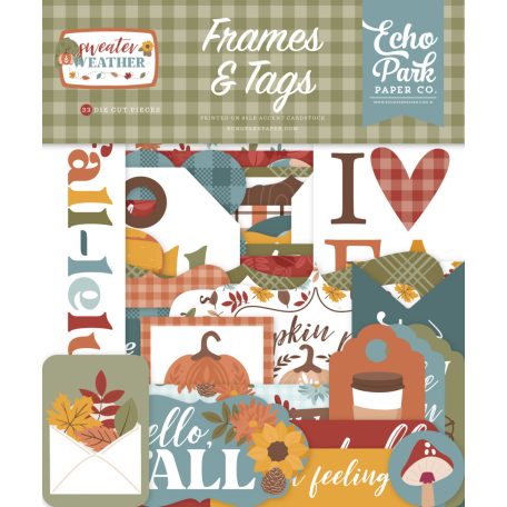 Echo Park Sweater Weather Kivágatok Frames & Tags (1 csomag)