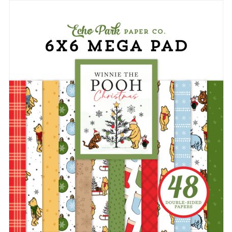 Echo Park Winnie The Pooh Christmas Scrapbook papírkészlet 6" (15 cm) Paper Pack (48 lap)