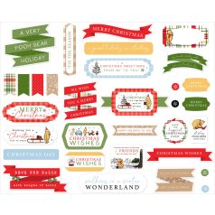   Echo Park Winnie The Pooh Christmas Kivágatok Titles & Phrases (1 csomag)