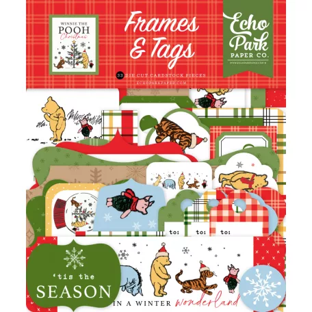 Echo Park Winnie The Pooh Christmas Kivágatok Frames & Tags (1 csomag)
