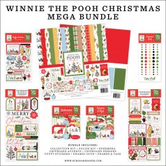   Echo Park Winnie The Pooh Christmas Scrapbook alkotócsomag 12" (30 cm) Mega Bundle (1 csomag)