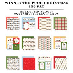   Echo Park Winnie The Pooh Christmas Scrapbook papírkészlet 6" (15 cm) Paper Pack (24 lap)