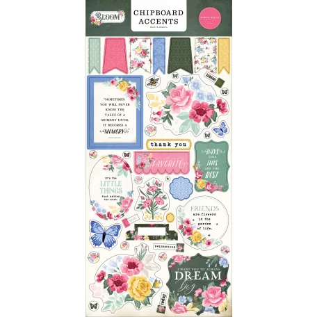 Carta Bella Bloom Chipboard 6"X12" Chipboard Accents (1 ív)
