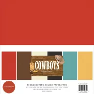   Carta Bella Cowboys Papírkészlet 12" (30 cm) Coordinating Solids Paper Pack (6 lap)