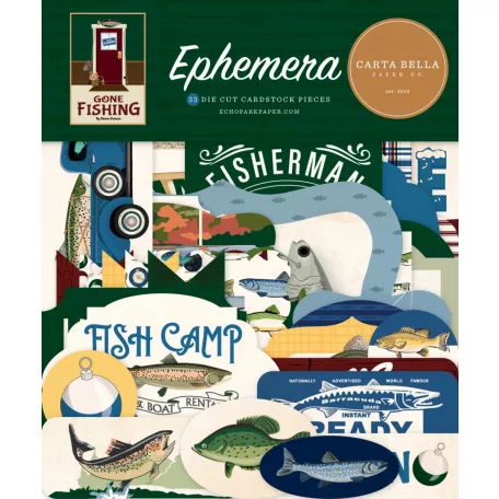 Carta Bella Gone Fishing Kivágatok Ephemera (1 csomag)