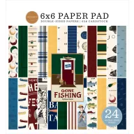   Carta Bella Gone Fishing Scrapbook papírkészlet 6" (15 cm) Paper Pack (24 lap)