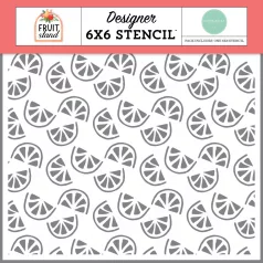   Carta Bella Fruit Stand Freshly Sliced Fruit Stencil 6" (15 cm) Designer Stencil (1 db)