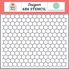   Carta Bella Fruit Stand Sweet As Honeycomb Stencil 6" (15 cm) Designer Stencil (1 db)