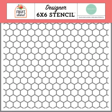 Carta Bella Fruit Stand Sweet As Honeycomb Stencil 6" (15 cm) Designer Stencil (1 db)