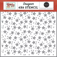   Carta Bella Roll With It Fill My Heart Floral Stencil 6" (15 cm) Designer Stencil (1 db)