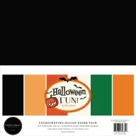   Carta Bella Halloween Fun Papírkészlet 12" (30 cm) Coordinating Solids Paper Pack (6 lap)