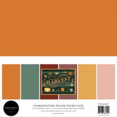   Carta Bella Harvest Papírkészlet 12" (30 cm) Coordinating Solids Paper Pack (6 lap)