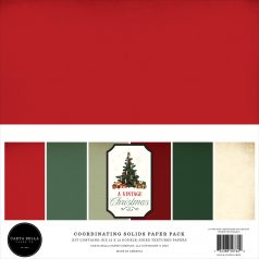   Carta Bella A Vintage Christmas Papírkészlet 12" (30 cm) Coordinating Solids Paper Pack (6 lap)