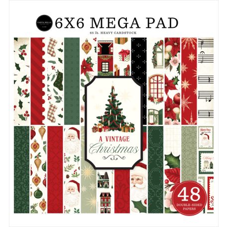 Carta Bella A Vintage Christmas Scrapbook papírkészlet 6" (15 cm) Paper Pack (48 lap)