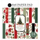 Carta Bella A Vintage Christmas Scrapbook papírkészlet 6" (15 cm) Paper Pack (24 lap)