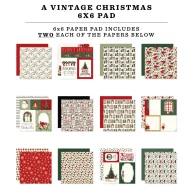   Carta Bella A Vintage Christmas Scrapbook papírkészlet 6" (15 cm) Paper Pack (24 lap)