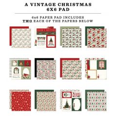   Carta Bella A Vintage Christmas Scrapbook papírkészlet 6" (15 cm) Paper Pack (24 lap)