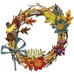   Sizzix Vault Foliage Wreath Vágósablon Tim Holtz Thinlits Die Set  (1 csomag)