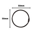 Albumkarika 50 mm - Black - Fekete - Book binding rings (12 db)