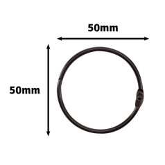   Albumkarika 50 mm - Black - Fekete - Book binding rings (12 db)