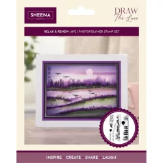   Crafter's Companion Relax & Renew Szilikonbélyegző Draw the Line Clear Stamp (1 csomag)