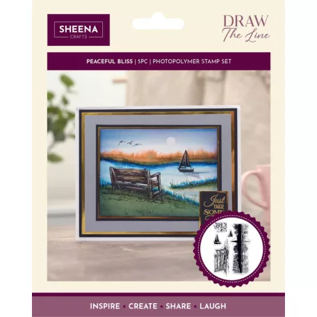 Crafter's Companion Peaceful Bliss Szilikonbélyegző Draw the Line Clear Stamp (1 csomag)