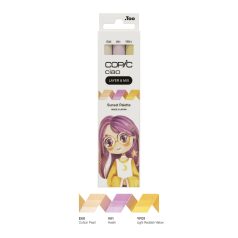   Copic Alkoholos marker készlet Sunset Palette Copic Ciao "LAYER & MIX" Manga Set (3 db)