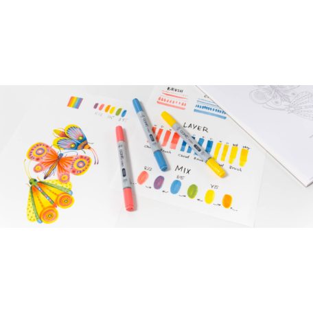 Copic Alkoholos marker készlet Brilliant Palette Copic Ciao "LAYER & MIX" 2D Set (3 db)