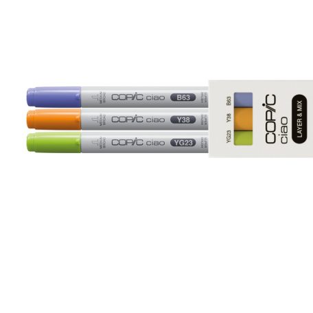 Copic Alkoholos marker készlet Botanic Palette Copic Ciao "LAYER & MIX" 3D Set (3 db)