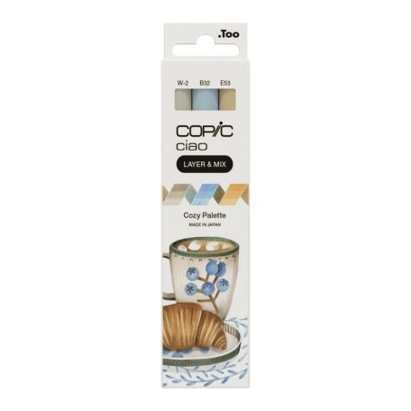 Copic Alkoholos marker készlet Cozy Palette Copic Ciao "LAYER & MIX" 3D Set (3 db)