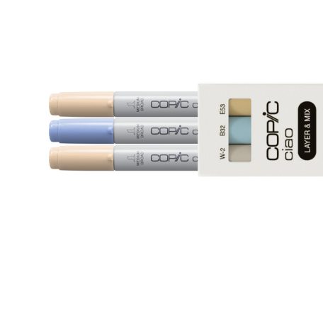 Copic Alkoholos marker készlet Cozy Palette Copic Ciao "LAYER & MIX" 3D Set (3 db)