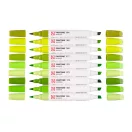 Talens Pantone ecsetfilc készlet Green Yellow Marker Sets (9 db)